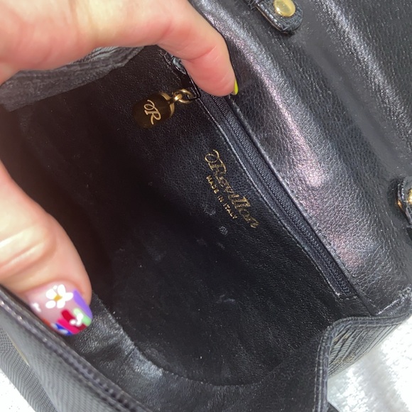 RARE vintage Revillon lizard embossed leather Bag - Picture 12 of 16